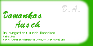 domonkos ausch business card